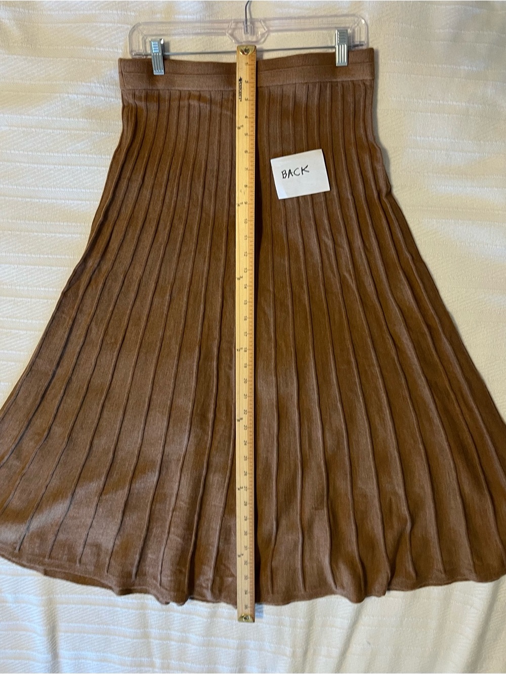 Talbots Brown Pleated Midi Skirt - Picture 4 of 16